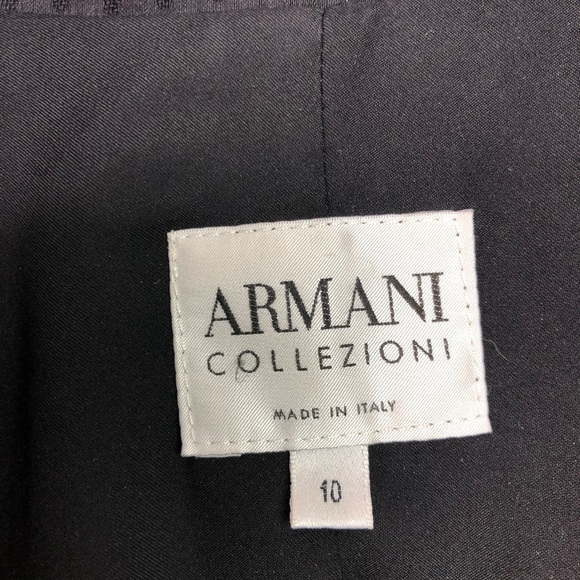 Armani Collezioni Black Wool Blend Blazer Jacket - Picture 4 of 7